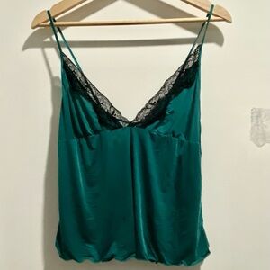 Whimsigoth Y2K Coquette Fairy Grunge Boho Babydoll Lace Slip Top Camisole L/XL